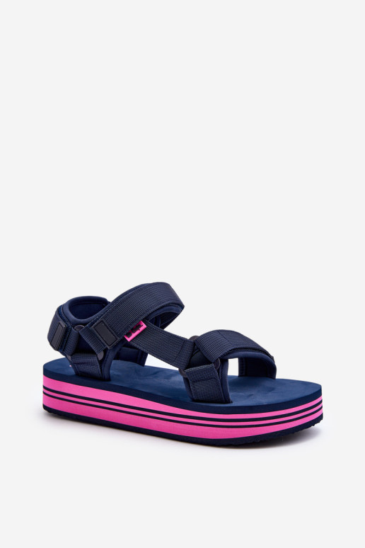 Moteriški Lee Cooper platforminiai sandalai LCW-24-05-2754L Navy Blue