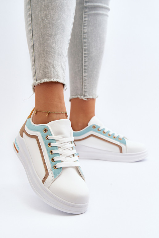 Moteriški bateliai su blizgučiais Blue Elnami