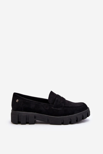 Moterų Eko Suede Black Seravisa Moccasins