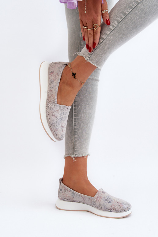 Moteriškos odinės platforminės espadrilės Multicolour Chorisa