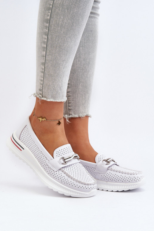 Moteriški odiniai mokasinai White Veridinna