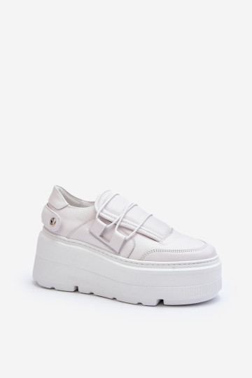 Zazoo 1833 Moteriški odiniai sportbačiai su tvirtu padu White 2