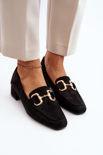 Mažo kulno basutės su papuošimu Juodos spalvos Dolvira