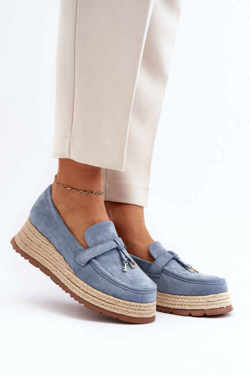 Moteriški mokasinai su pintu padu Blue Torresia