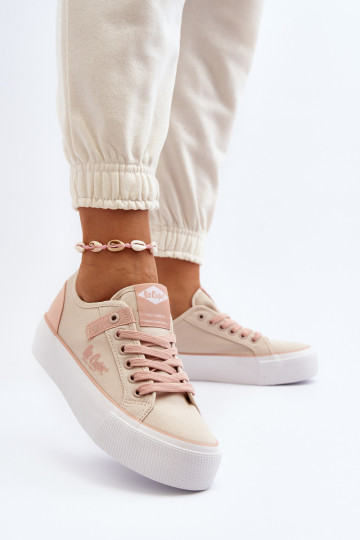 Lee Cooper Moterų medžiaginiai sportbačiai LCW-24-31-2196 Beige