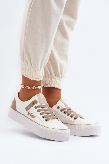 Lee Cooper Moterų medžiaginiai sportbačiai LCW-24-31-2198 White