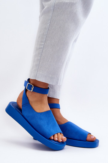 Patogūs moteriški platforminiai sandalai Blue Rubie