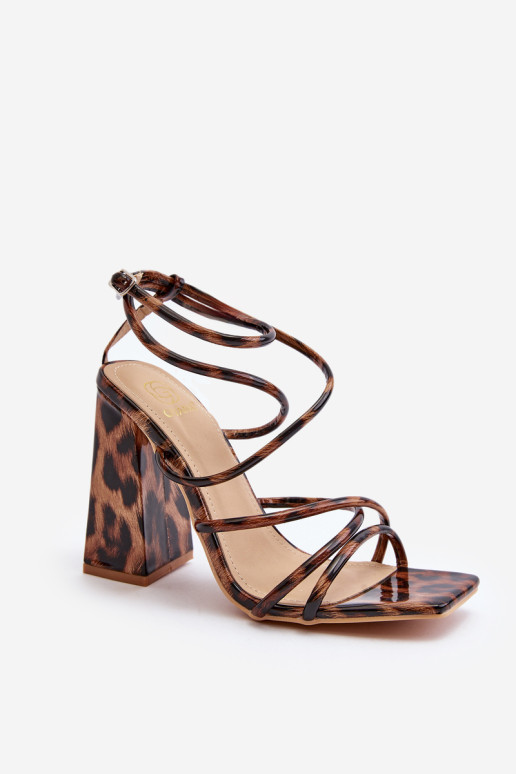 Madingi smėlinukai su kulnais Rudos spalvos Josette