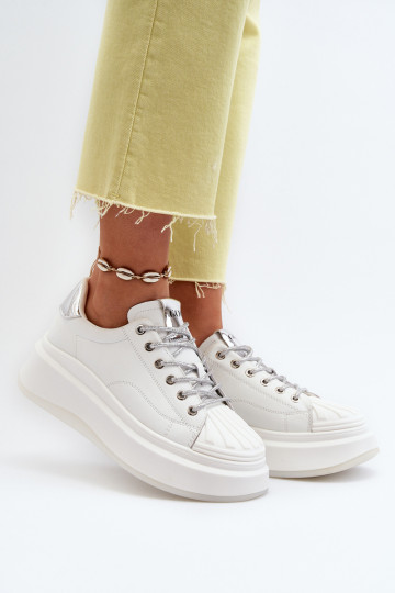 GOE Odiniai platforminiai moteriški sportbačiai NN2N4033 White