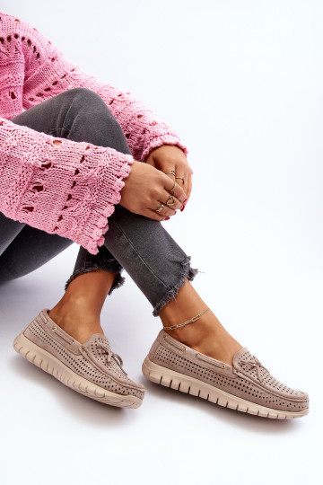 Moteriški mokasinai su Cocard Beige Reece