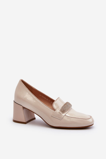 Lakuotos basutės su ornamentu Beige Samassa 2