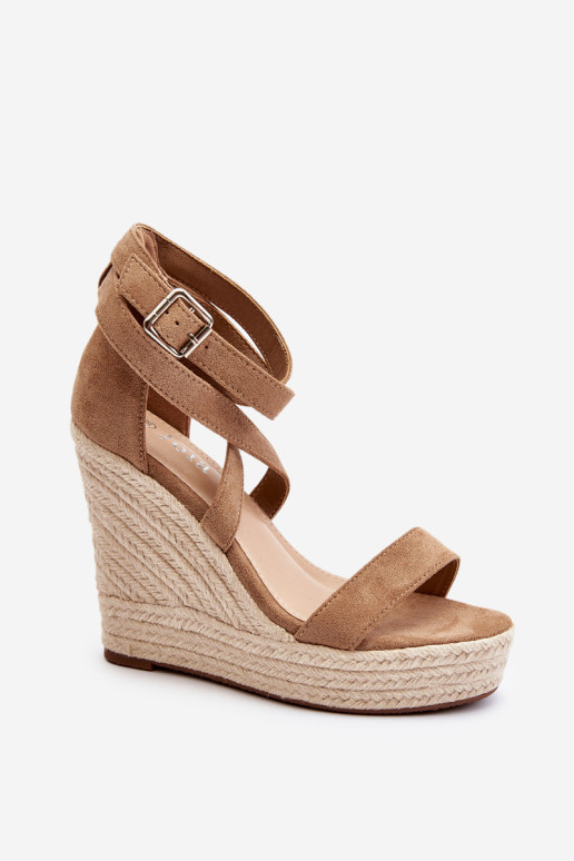 Pleištinės basutės su pynėmis, Brown Salthe