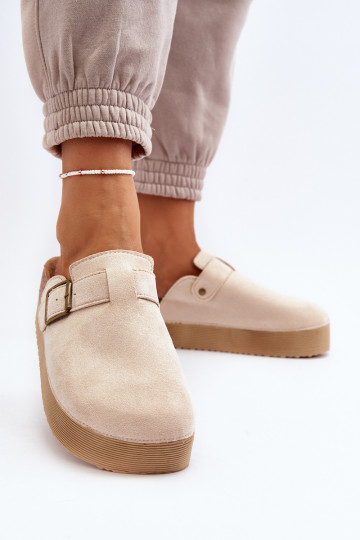 Moteriškos platformos klumpės Šviesiai smėlio spalvos Jorffia