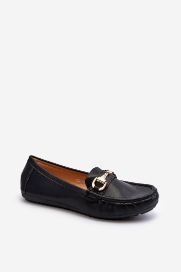 Moteriški klasikiniai ekologiški odiniai mokasinai, juodi Demese 2