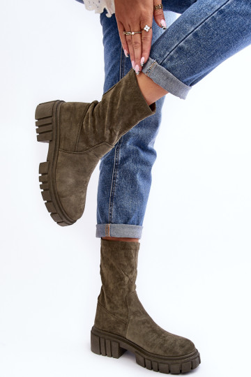 Green Divella Workers Slip-On plokščiapadžiai batai