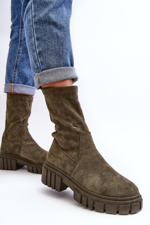 Green Divella Workers Slip-On plokščiapadžiai batai