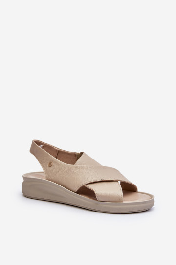 Zazoo 40392 moteriški odiniai sandalai, smėlio spalvos 2