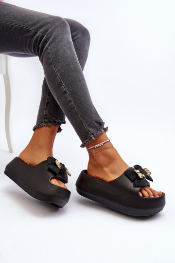 Moteriškos putplasčio šlepetės su lankeliu, Black Salessa