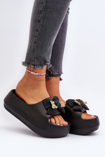 Moteriškos putplasčio šlepetės su lankeliu, Black Salessa