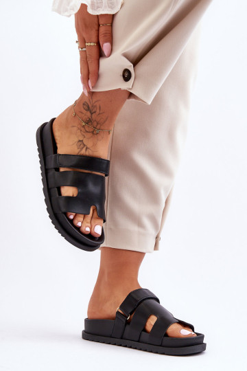 Klasikinės moteriškos šlepetės Black Molie