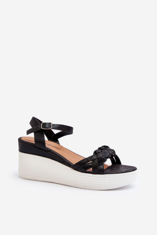 Esinna Black Wedge sandalai