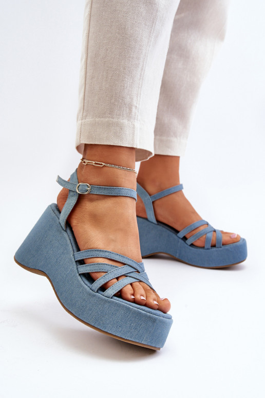 Blue Oporia platforma ir pleištiniai sandalai