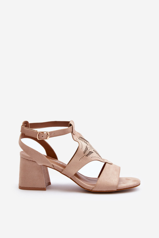 Nude Eleriva žemakulniai sandalai