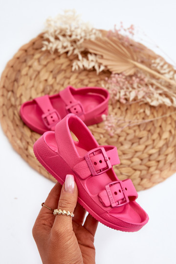 Vaikiškos lengvos šlepetės su sagtimis BIG STAR NN374545 Fuksija