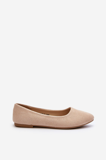 Moteriškos zomšinės balerinos Beige Kommia