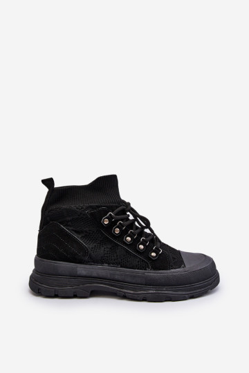 Moteriški sportbačiai su elastine viršutine juoda Kalyne