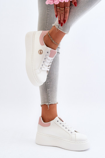 Moteriški sportbačiai su platforma, balti Eshen