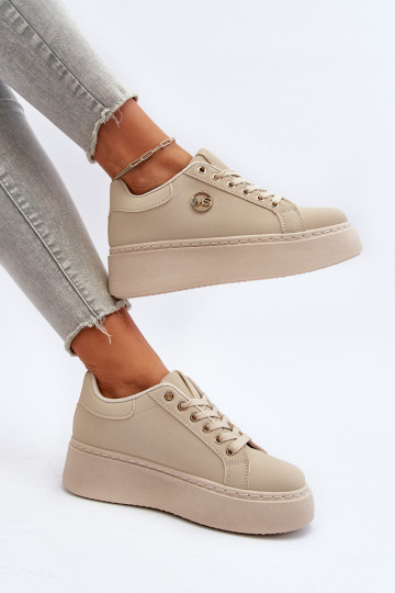 Moteriški sportbačiai su platforma smėlio spalvos Eshen