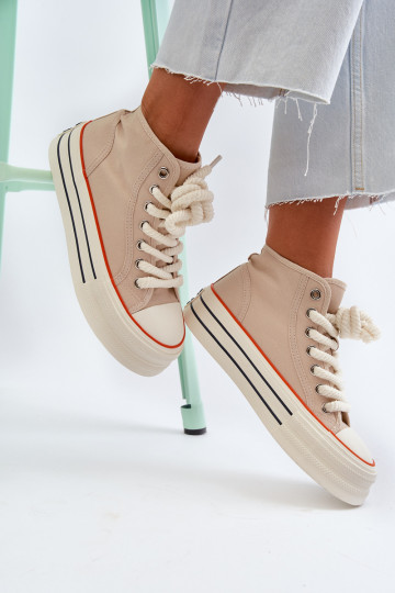 Moteriški sportbačiai su platforma Beige Aineri