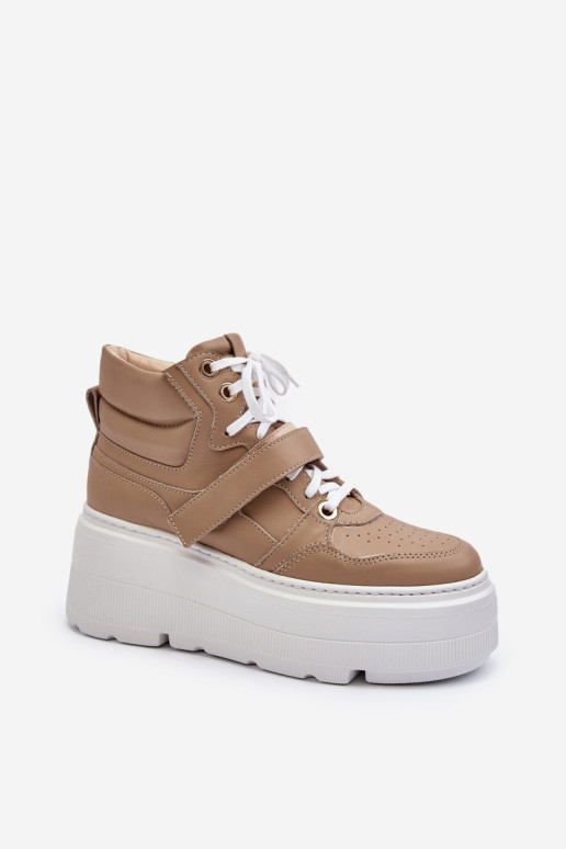 Zazoo 3450 moteriški odiniai sportbačiai, smėlio spalvos