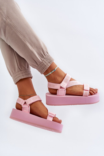 Moteriški sandalai ant Big Star platformos NN274A529 Pink
