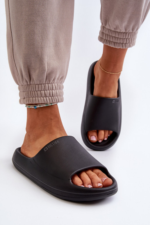 Lengvos moteriškos šlepetės Big Star NN274A042 Juodos spalvos