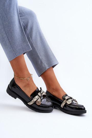 Patentuoti Moteriški Brogues Mocasins S.Barski HY330A Juodi