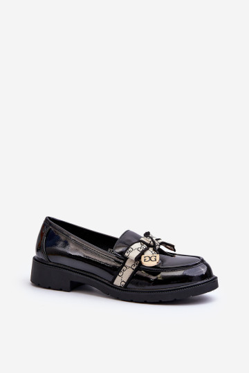 Patentuoti Moteriški Brogues Mocasins S.Barski HY330A Juodi 2