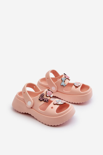 Lengvos vaikiškos porolono šlepetės su dekoracijomis, rožinės spalvos Ifrana