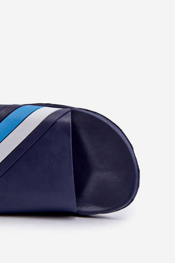 Klasikinės lengvos vyriškos šlepetės, tamsiai mėlynos, Bemostom