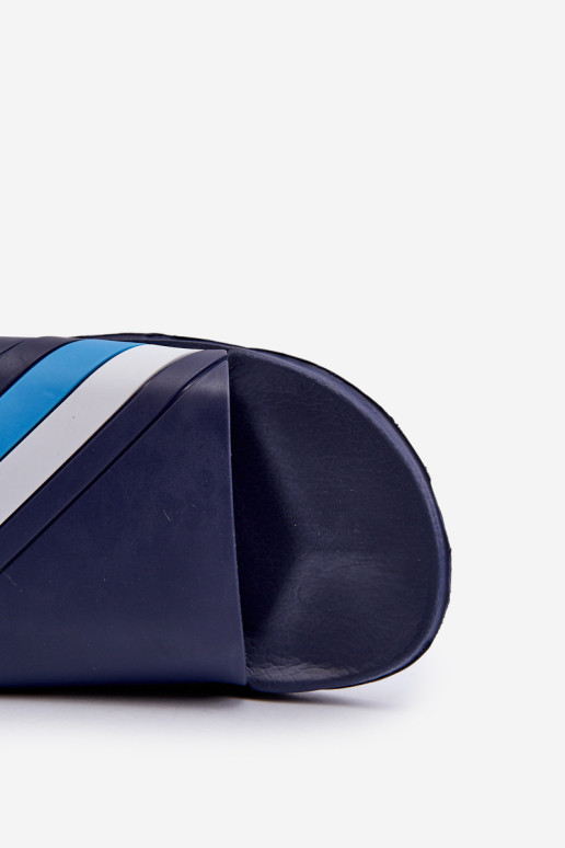 Klasikinės lengvos vyriškos šlepetės, tamsiai mėlynos, Bemostom