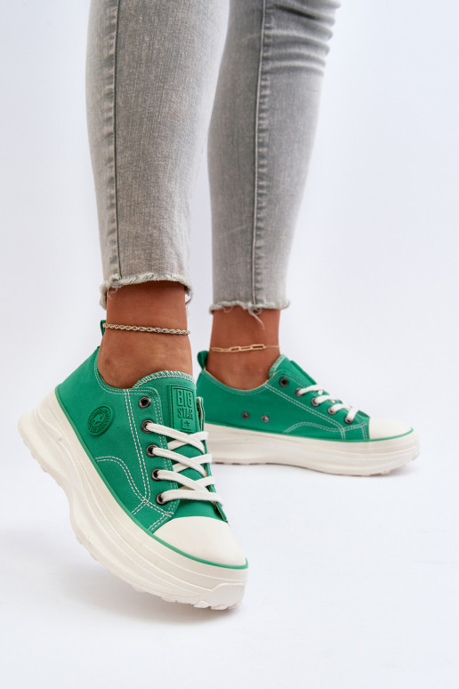 Moteriški sportbačiai ant didžiulio pado Big Star NN274130 žalia