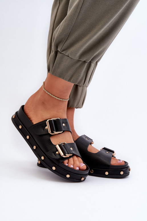 Moteriškos šlepetės su platforma Big Star NN27402 juoda