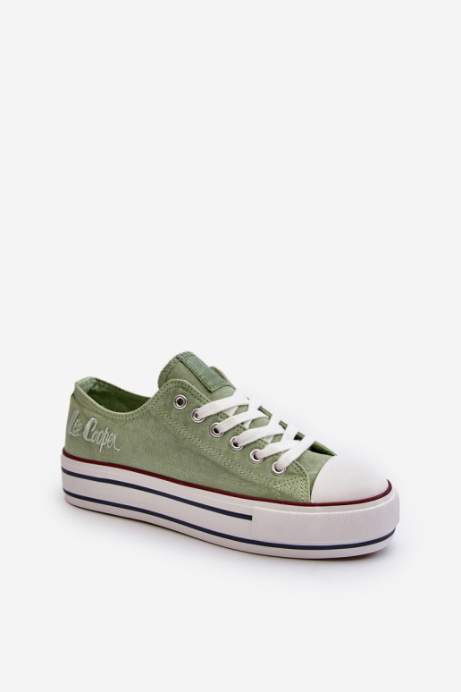 Moteriški sportbačiai su storu padu Lee Cooper LCW-24-31-2217 Green