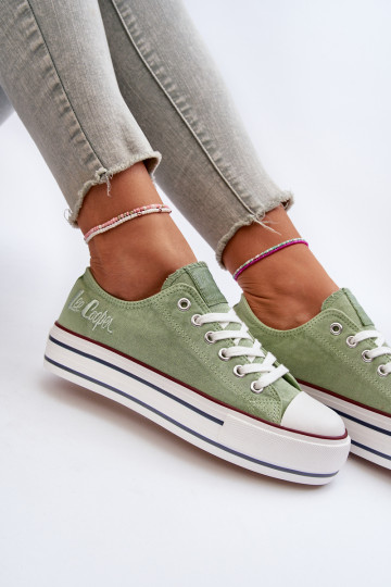 Moteriški sportbačiai su storu padu Lee Cooper LCW-24-31-2217 Green