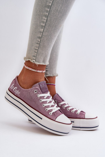 Moteriški sportbačiai su storu padu Lee Cooper LCW-24-31-2219 Violetinė