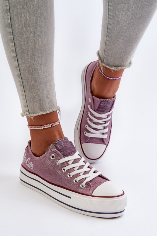 Moteriški sportbačiai su storu padu Lee Cooper LCW-24-31-2219 Violetinė