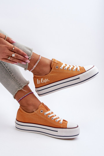 Moteriški sportbačiai su storu padu Lee Cooper LCW-24-31-2216 oranžinė