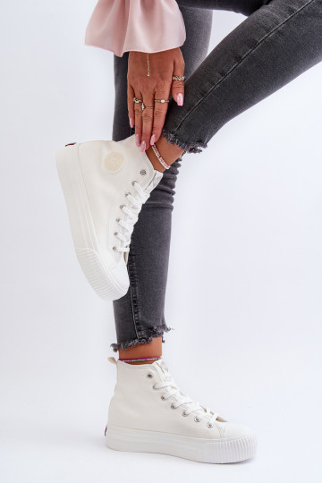 Moteriški aukštakulniai sportbačiai Lee Cooper LCW-24-02-2132 balti