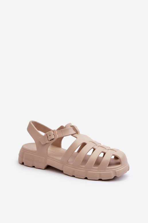 Moteriški putplasčio romėniški sandalai Beige Gasaria